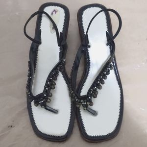 5/$6 - Black and Brown Small Wedge Shoes